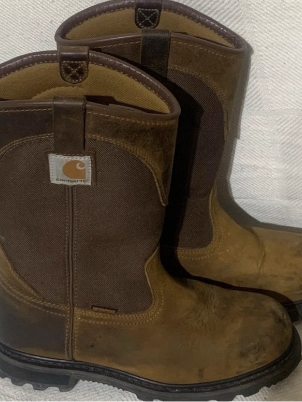 Carhartt Brown Work Pull-On Winter Boots